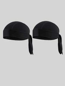 1/2/3pcs Cooling Dew Headscarf Helmet Liner Cap Large Size Motorcycle Head Cover Unisex - Multicolor - View 11