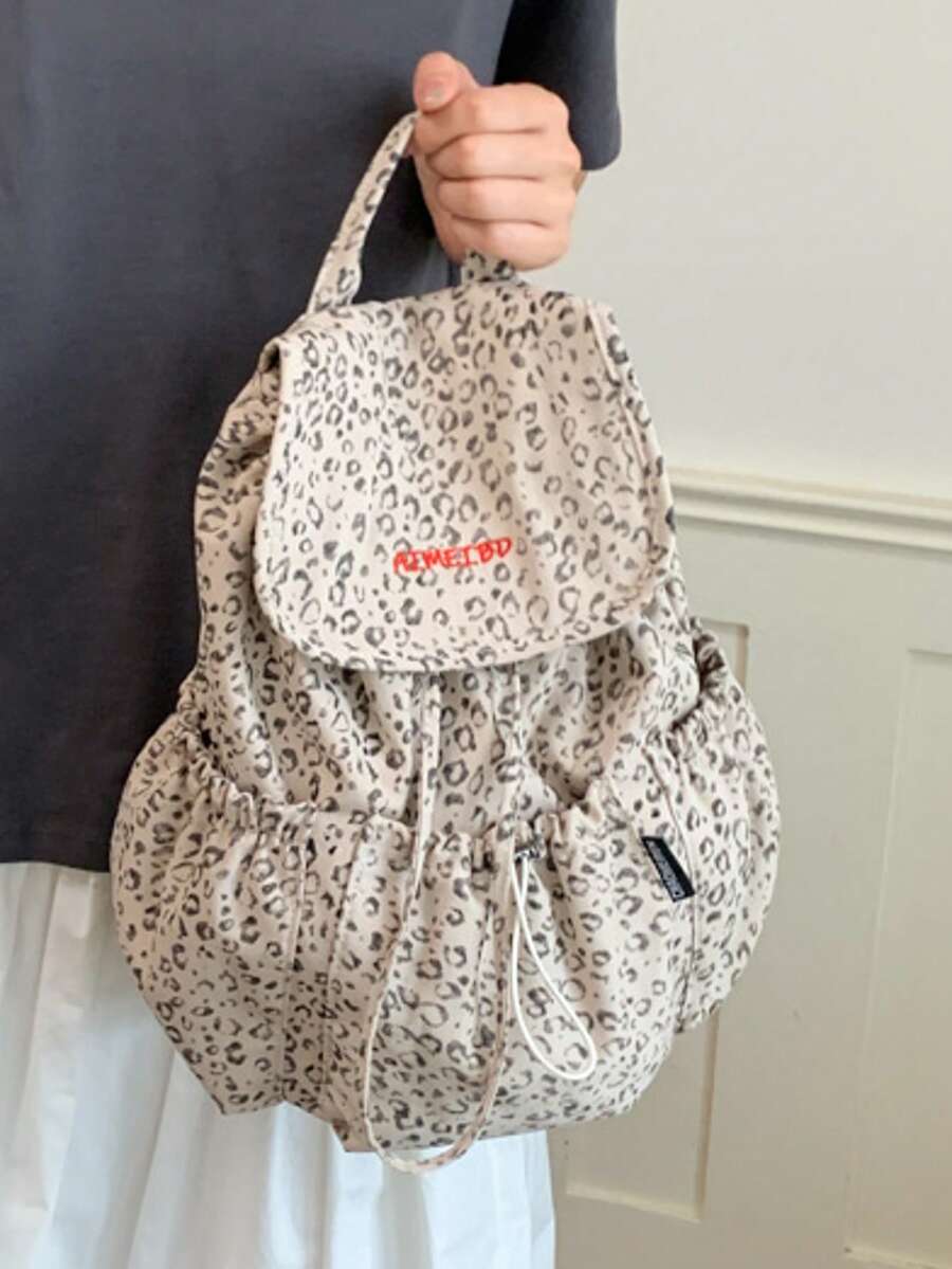 LECEY Mochila de lona elegante de gran capacidad - Blanco - Ver 1