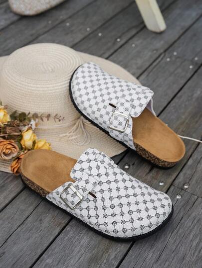 Men's Home Slippers, Women's New Retro Casual Shoes, Lazy Shoes, Closed-Toe Flat Mule Slippers With Adjustable Straps And Arch Support Holiday Gift