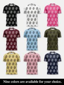 1pc Personalized Custom All-Over Print T-Shirt, DIY Upload Photo/Text, Customizable For Couples/Family/Pets/Fun/Idol Fan Souvenirs, Crew Neck Short Sleeve Casual Top, Suitable For Birthday/Wedding/Anniversary Gifts - White - View 2