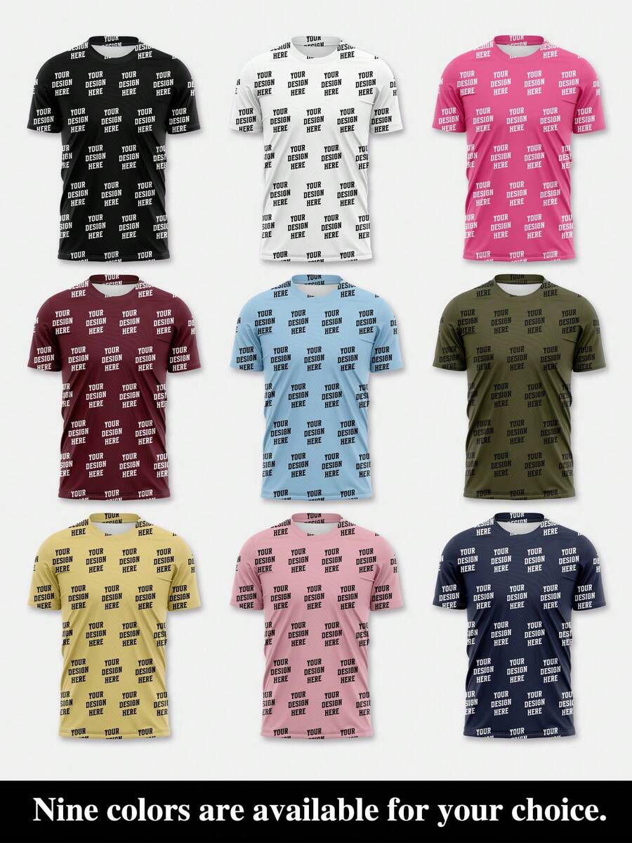 1pc Personalized Custom All-Over Print T-Shirt, DIY Upload Photo/Text, Customizable For Couples/Family/Pets/Fun/Idol Fan Souvenirs, Crew Neck Short Sleeve Casual Top, Suitable For Birthday/Wedding/Anniversary Gifts - White - View 1