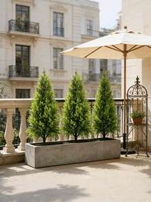 2/1pc Artificial Pine Tree Greenery, Realistic Trunk And Needles, Green, Suitable For Landscape Garden, Entrance, Backyard, Patio, Dining Table Decor, Easter, Christmas, Mother's Day, Bridal Shower And Various Occasions, No Pot Needed, All Season. Now Trending! - Multicolor - View 2