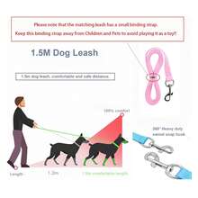 2 Peças Conjunto de Peitoral e Guia de 1,5m para Gato e Cachorro, Conjunto de Colete Reflexivo com Um Clique, Design com Gancho e Fivela, Anéis D Duplos nas Costas, Anel no Peito - Cinza - Visão 3