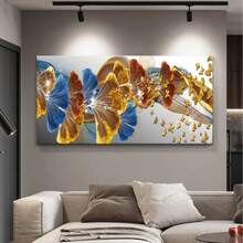 A 5D DIY Wall Decoration Frameless Diamond Painting With Apricot Leaves And Butterfly Theme Suitable For Bedrooms And Living Room Decoration Suitable For Beginners - round diamond - View 2