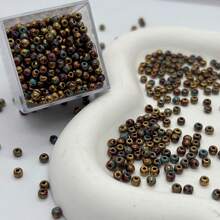 10g/Pack, 1.5/2/2.5/3/4.5mm Picasso Series Glass Beads, Premium Quality With Rich Texture, Suitable For Handmade Beading DIY Crafts, Clothing Weaving, Embroidery And More - 2.0 Picasso Five-color Antique - View 6
