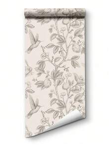 1 Roll Vintage Hummingbird & Citrus Tree Plant PVC Self-Adhesive Wallpaper, Waterproof, Oil-Proof, Easy To Clean, Removable Wall Sticker, Suitable For Renters, Bedroom, Living Room, Kitchen, Bathroom, Apartment, Country Style DIY Home Wall Decor - A - View 22