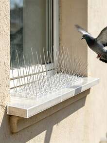 Bird Spikes With Plastic Base, Bird Spikes Pigeon Spikes Fence Kit For Keeping Small Bird 5m 10pcs 50 Cm Fence Spikes - Silver - View 5