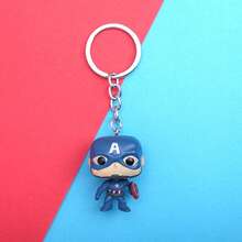 1pc Super Hero Chibi PVC Figurine Keychain Set, 3D Figurine Keychain, Thor, Thanos, Large Size Pendant, Suitable For Car Keys, Bags, Birthday Party Gifts - Multicolor - View 8