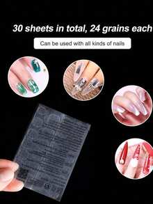 288pcs(12 Sheets) Waterproof Breathable Double-Sided Adhesive Tape Gel - Clear - View 3