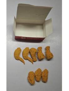 17pcs Fried Chicken Shaped Eraser Set, Christmas Gift, Stationery, Children's Stationery, Boxed Set (8pcs) Random Color, Home Pack (9pcs) Fried Chicken Eraser, Back To School - Multicolor - View 9