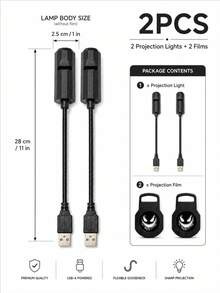 White & Colorful Ghost Face Mood Light, USB Plug-In Lamp For Halloween Room Decor - Black - View 14