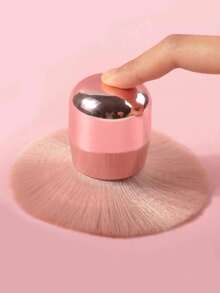 2/1 buah Kuas Debu Kuku Bentuk Kepala Jamur Besar, Kuas Makeup, Bulu Lembut, Warna Pink - Berwarna merah muda - View 4