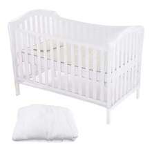 Mosquitera plegable y lavable, de cobertura total, transpirable y a prueba de polvo para cunas de bebé, mosquitera portátil para acampar y viajar en verano, tienda de campaña para cuna de be - Blanco - Ver 5