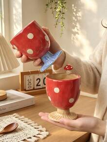 Retro Ceramic Mug Set, Cute Colorful Coffee Cups With Vintage Design, Aesthetic Tea Drinkware For Home Kitchen Breakfast Office, Stylish Beverage Cups Gift For Coffee Lovers - Multicolor - View 8