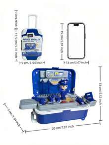 Police Storage Box - Children's Role Play Toy, Children's Tool Set With Workbench, DIY Police Toy Set. Suitable For Preschool Toys For Boys And Girls Aged 3 And Above, Educational Toys, Children's Toys, Girls' Toys, 3-Year-Old Children's Gifts, Boys' Toys, Boys And Girls Birthday Gifts - Multicolor - View 8