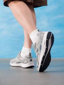Skechers 男士跑步鞋 GO RUN CONSISTENT 舒適日常戶外運動跑步鞋 220034-GYBL - 灰色/藍色 - 查看 4