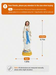 1 pièce Statue de la Vierge Marie, figurine religieuse catholique élégante, ornement en résine vintage, décoration chrétienne pour la maison, convient pour le salon, la chambre, le coin de prière - Plusieurs styles - Voir 10