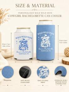 1pc Customizable Slogan Western Cowboy Lady Cup Cover, Retro Portrait Printed Heat-Insulating Cover, An Excellent Personalized Choice For Weddings And Parties - Multicolor - View 3
