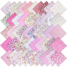 50pcs Pink Charm Patchwork Fabric Squares, 5*5 Inch Pre-Cut Pink Fabric Squares For Sewing Projects, Quilting, DIY Crafts - Variant - View 1