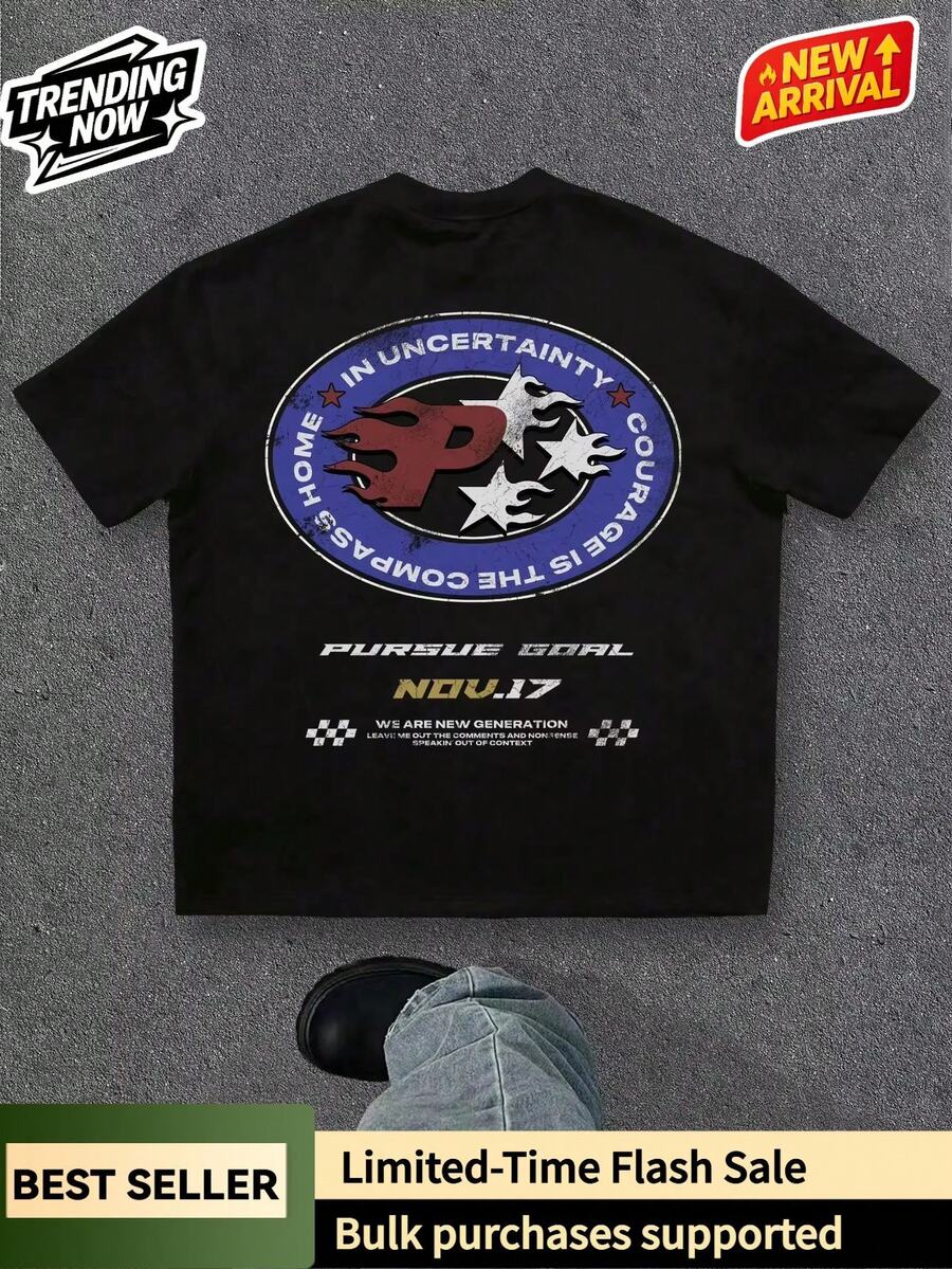 Men T-Shirts - 黑色 - 查看 1
