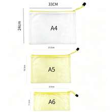 6/24pcs Colorful Waterproof Zipper Storage Bags A4/A5/A6, Multi-Purpose Stationery Office Supplies Board Game Cosmetics Storage Bags, Suitable For Travel, School, Office Supplies, Back To School Supplies, School Essentials, Meeting Documents Invoice Storage, Perfect For Back To School, Mother's Day, Father's Day, Teacher's Day, Nurse's Day Gifts - Multicolor - View 2