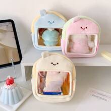 1pc Original Cute House-Shaped Cotton Doll Display Bag, Plush Doll Storage Bag, Anime Figure Dust-Proof Hanging Bag - A - View 10