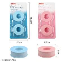 MyAoKuE-Up 2 Pcs Combined Eyelash Tape, Silicone Non-Woven Fabric Isolation Tape, Soft And Breathable, Used For Eyelash Grafting And Eyelash Extension, Eyelash Curling Tool, Suitable For Daily Use At Home And During Travel. - Multicolor - View 8