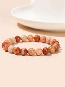 Natural Colorful Coral Jade Bracelet, Unique Pattern, Attracts Good Things And Wealth, Brings Joy, Unisex, Holiday Gift - Multicolor - View 9