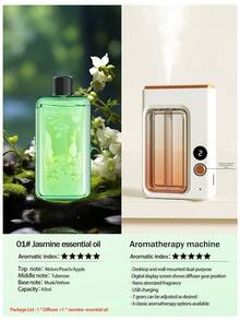 Value Gift Set! Wireless Portable Aromatherapy Diffuser With 7 Adjustable Settings, 6 Types Of 40ml Essential Oils For Easy Switching, USB-C Fast Charging + Digital Display Screen, Long-Lasting Fragrance All Day - D8K - View 15
