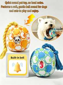 Durable Squeaky Dog Toy - Interactive Self-Play Chew Ball, Relieves Boredom And Releases Energy; Soft Plush Material, Suitable For Small Dogs (E.G., Teddy, Bichon); Perfect Pet Gift For Halloween, Christmas, Easter, Father's Day - Multicolor - View 5