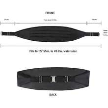 Solid Multi-Color Silk Cumberbund For Men - Black - View 2