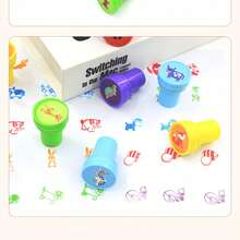 Cute Animal Stamps - Perfect For Educators, Celebrations And Craft Projects - Plastic Material (Random Color/Pattern), Back To School Essential - Multicolor - View 6