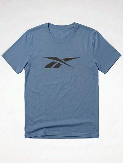 Playera Reebok Hombre Basic Cotton Tee Big Vector Algodon Logotipo Frontal Camiseta Cuello Redondo Manga Corta Ajuste Entrenamiento Gym Uso Diario Comoda Transpirable Deportivo Casual