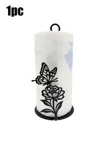 1pc Butterfly & Flower Inspired Kitchen Paper Towel Holder, Combining Elegant Design And Functionality, A Fashionable Accent For Any Kitchen - Multicolor - View 12