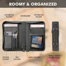 Vegan Leather Bible Cover Case, Bible Bag With Phone Pocket, Bible Case For Men Women, Christian Gift Box Packaging (Black And Brown) - Black - View 4