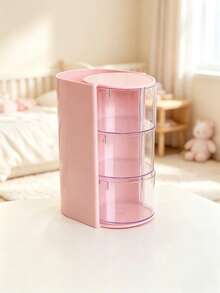 1pc Multi-Layer Rotating Hair Accessory Storage Box, Transparent Dust-Proof Hair Tie Organizer Tray, Hair Clip Headband Rubber Band Hair Tie Storage Rack, Multi-Functional Comb Storage Box, Cosmetic Box, Pencil Case (Storage Box Only, Inner Items Not Included) - Multicolor - View 15