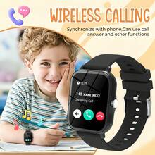 Kids Smart Watch: Supports Wireless Calling, Pedometer, Music Control, Remote Camera, Alarm Clock And More. Compatible With Android/IOS Phones, Equipped With 260mAh Battery. - Multicolor - View 2