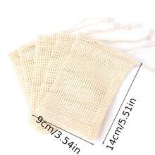 8pcs Soft Mesh Soap Storage Bags, Breathable Gentle Foaming Pouches, Suitable For Sensitive Skin, Travel And Home Bath Accessories - Multicolor - View 4