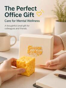 2/1pc Large Soft Squeeze Cheese Block, Adult Prank Gift, Adult Sensory Squeeze Toy - Cheese Squeeze Toy,Squeezable Cheese Squeeze, Soft Cheese Squeeze, Realistic Cake Texture, Slow Rebound - View 8