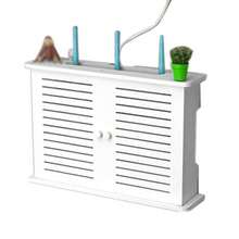 Wireless Wifi Router Storage Boxes Wooden Box Cable Power Plus Wire Bracket Wall Hanging Plug Board Storage Shelf S - View 1