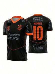 GARANTA NOVA CAMISA DE FUTEBOL DO CORINTHIANS - - preto-laranja - Visão 2