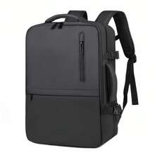 JLY Expandable Travel Backpack, 15 Inch Laptop Carry On Backpack With 180° Opening, Business Cabin Backpack For Short Trips - Black - View 12