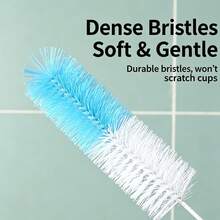 1pc Long Handle Bottle Brush, 360° Dense Soft Bristle Cup Brush, Suitable For Water Bottles, Tea Cups, Easy Hanging Design - Multicolor - View 3