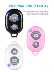 适用于智能手机的无线相机快门遥控器 - 兼容 iOS/Android、iPod、平板电脑，高清自拍快门，用于拍摄照片和视频。遥控快门适合夏季度假、旅行，便携式无线相机快门 - 均碼 - 查看 5
