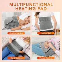 Hailicare Multi-Function Heating Pad, 10 Pengaturan Suhu, 4 Pengaturan Timer, Desain Perekat Velcro, Kantong Penghangat Tangan Tambahan, Kain Super Lembut, Dapat Dicuci dengan Mesin, Kontrol Jarak Jauh, Mencapai Suhu yang Ditetapkan Setelah 10 Menit Dicolokkan, Selimut Penghangat Tubuh untuk Musim Gugur/Dingin, Hadiah Natal - Steker Tipe AS A (110-127V) - View 4