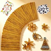 [131pcs Handmade Set]100pcs Solid Color Pipe Cleaners + 30pcs Googly Eyes + 1 DIY Tutorial Book, Soft Chenille Stems, Suitable For Handmade Flowers, Holiday Decorations, Home Desktop Decor, Seasonal Party And Holiday Gift DIY Craft Materials - Pipe Cleaner Set - View 6