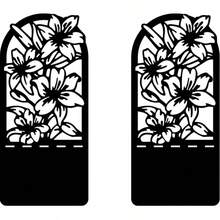 Hollow Metal Bookends With Natural Floral Pattern, Suitable For Organizing And Decorating Books On Bookshelves And Bookcases, An Artistic Gift For Book Lovers, Book Enthusiasts And Office Workers - One Size - View 15