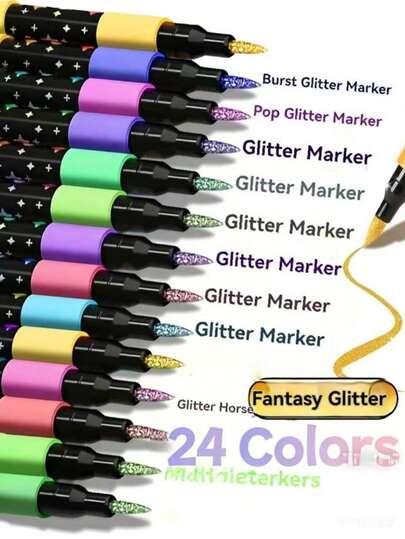 96 kleuren acrylmarkerpennen met dubbele punt en PVC-opbergdoos, 14,9 cm, wasbare en gelaagde verfmarkers voor papier, hout, glas, keramiek, canvas, schoolbenodigdheden voor kunst