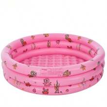 Piscina Inflable Redonda de Tres Anillos con Diseño Marino, Alberca Portátil para Niños, Ideal para Juegos de Agua en Patio y Jardín - A - Ver 9