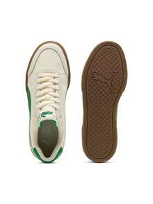 Puma 中性款 Court Ever 米色/綠色低筒運動休閒鞋 40718604 - 米色 - 查看 5